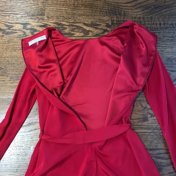 Trina Turk sz 2 red long sleeve dress - Picture 7 of 9